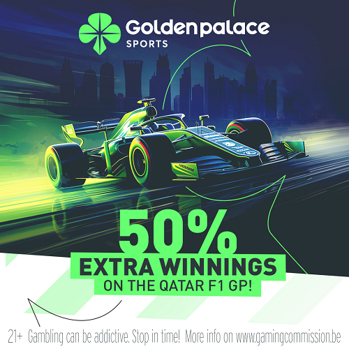 Boost de 50% sur Golden Palace sur le Grand Prix du Qatar